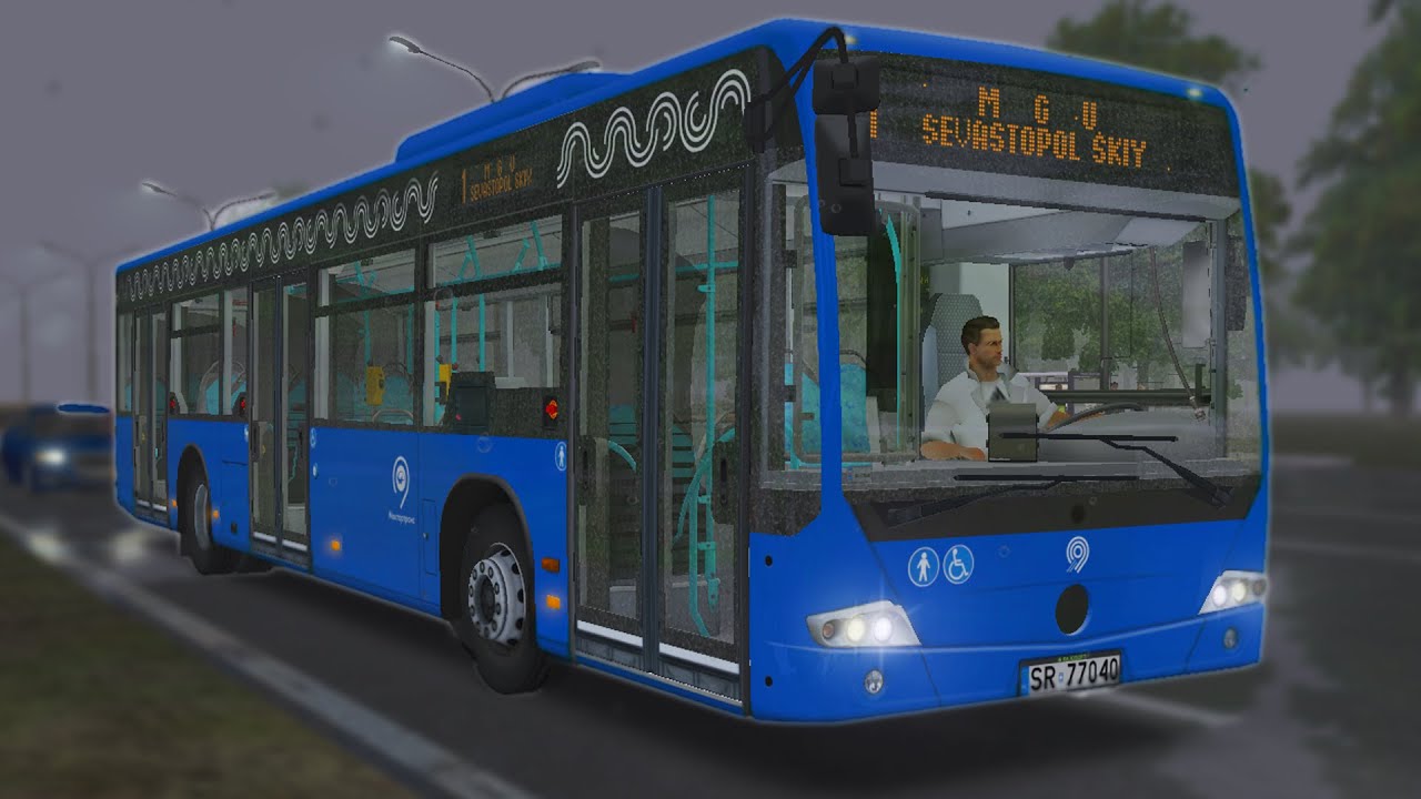 Mercedes-Benz Conecto на 1 маршруте в Южной Москве! Самый запутанный маршрут + информатор - OMSI 2