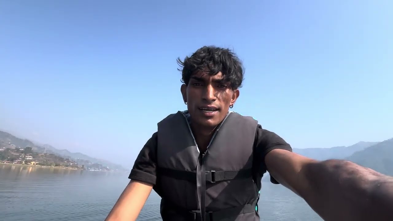Aaj Pokhara Lake Me surfing Kiye 😍 #vlog2 @Steffivlogs-f7v 