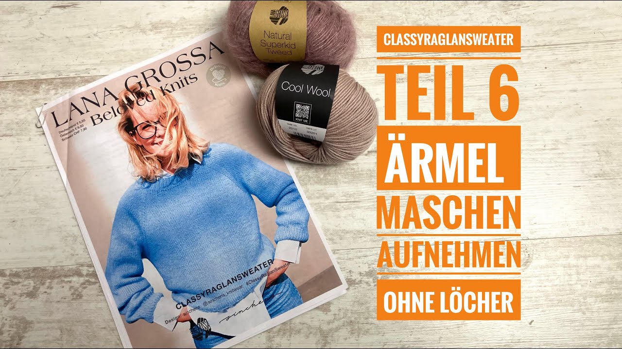 Ärmel Maschen aufnehmen ohne Löcher!