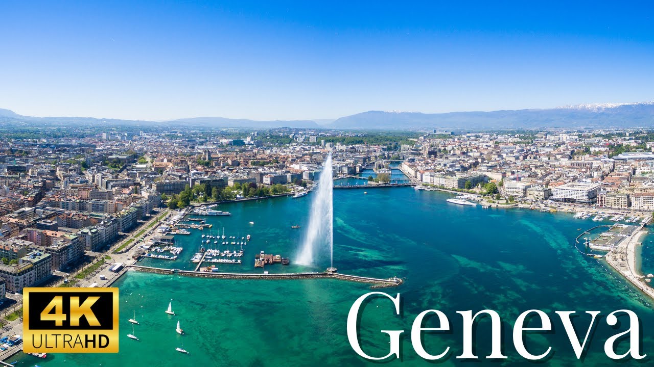 Geneva Switzerland Walking Tour 4k UHD with Immersive Sound