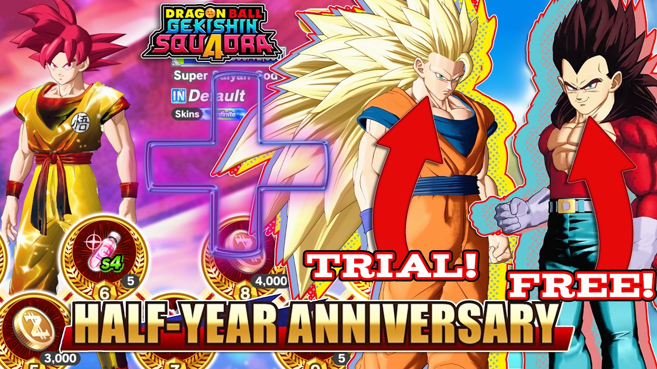 NEW God Goku Skin & SSJ4 Vegeta IS FREE! Season 4 Half Year-Anniversary Breakdown (Gekishin Squadra)