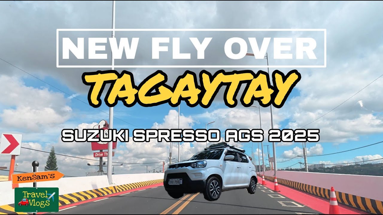 Scenic trip to Tagaytay City and passed through the new Tagaytay Flyover using new suzuki spresso