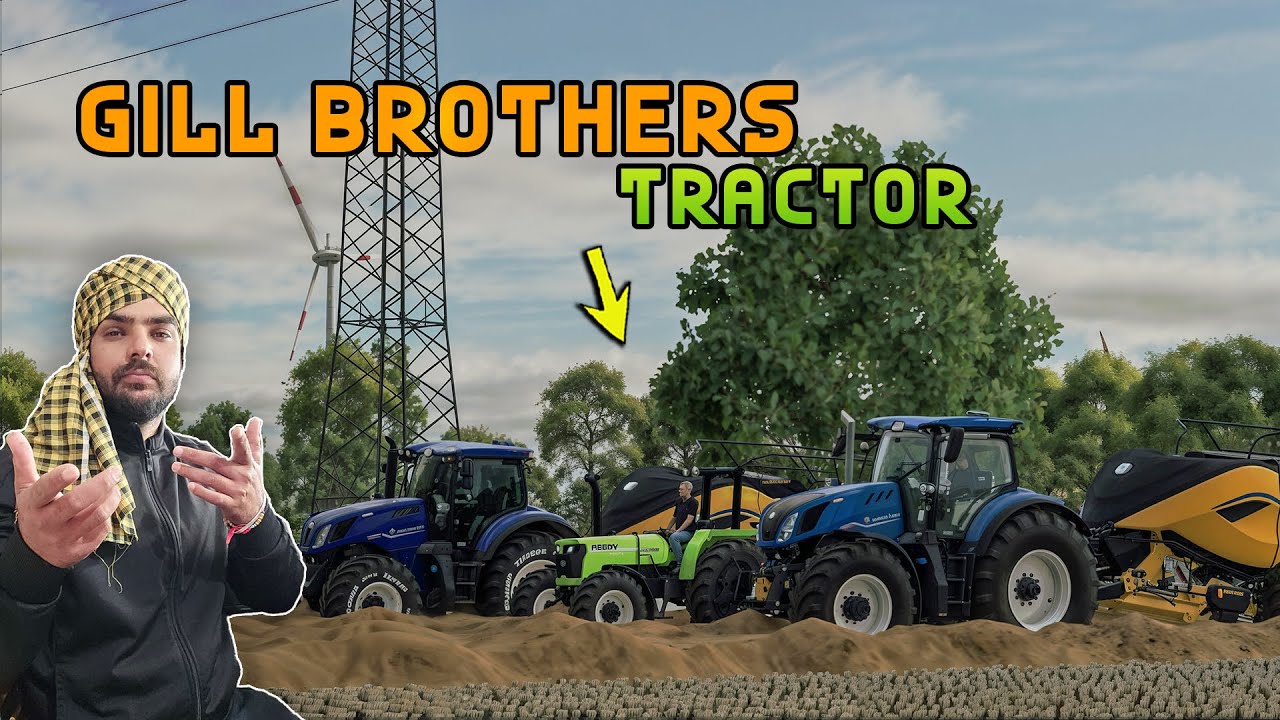 Gill Brothers Tractor |  Bale farming | FS 25 | Punjab Map #12 | Dhaliwal Gaming
