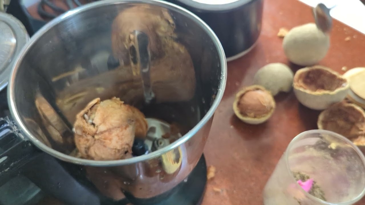 velaga pandu (wooden apple) juice preparation