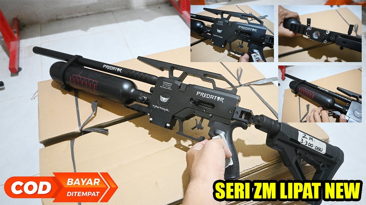 Harga senapan angin PCP BOCAP PREDATOR 500CC SERI ZM LIPAT super cnc terbaru 2025