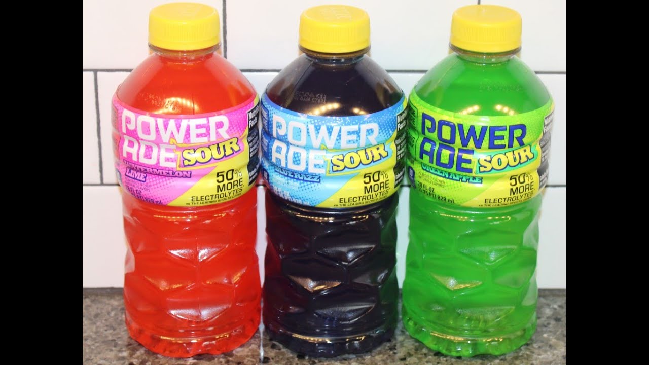 Powerade Sour: Watermelon Lime, Blue Razz & Green Apple Review