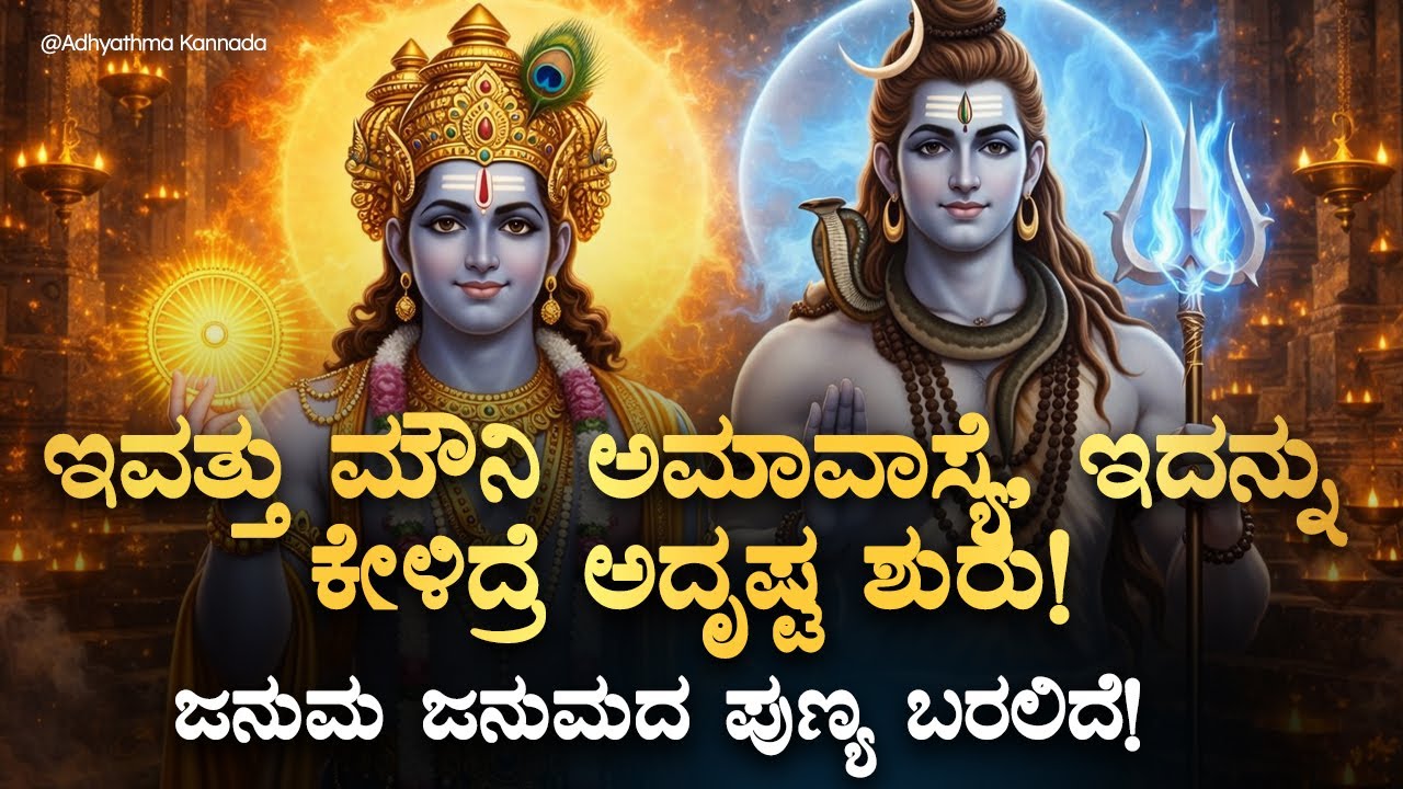 🪐ಮೌನಿ ಅಮಾವಾಸ್ಯೆ, ಇದನ್ನು ಕೇಳಿ ಜನುಮ ಜನುಮದ ಪುಣ್ಯ ಬರಲಿದೆ! ಪಾಪಗಳ ಪ್ರಾಯಶ್ಚಿತ Mouni Amavasya Kannada Mantra