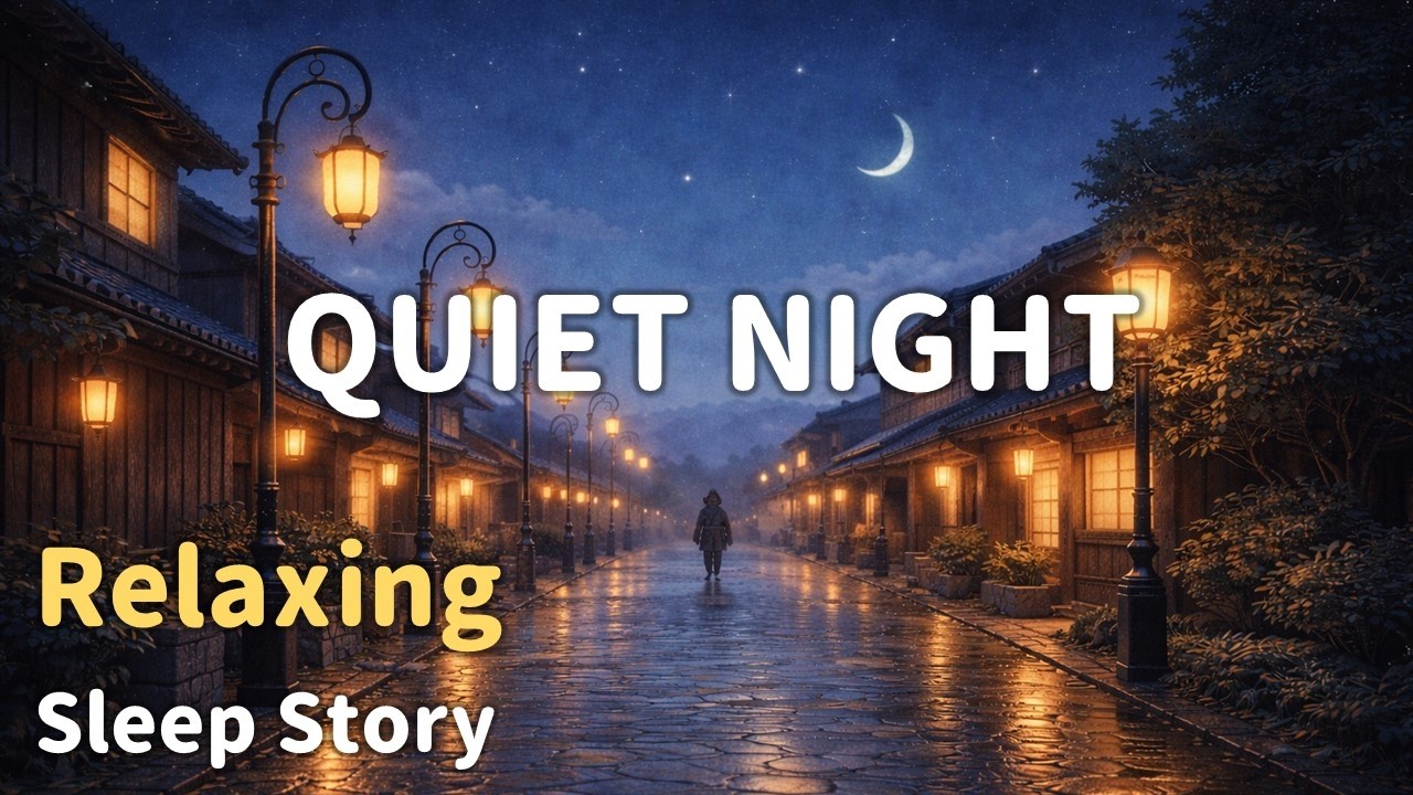 Quiet Sleep Story 🌙 Moonlight Town Lantern Keeper (Calm Night Walk)