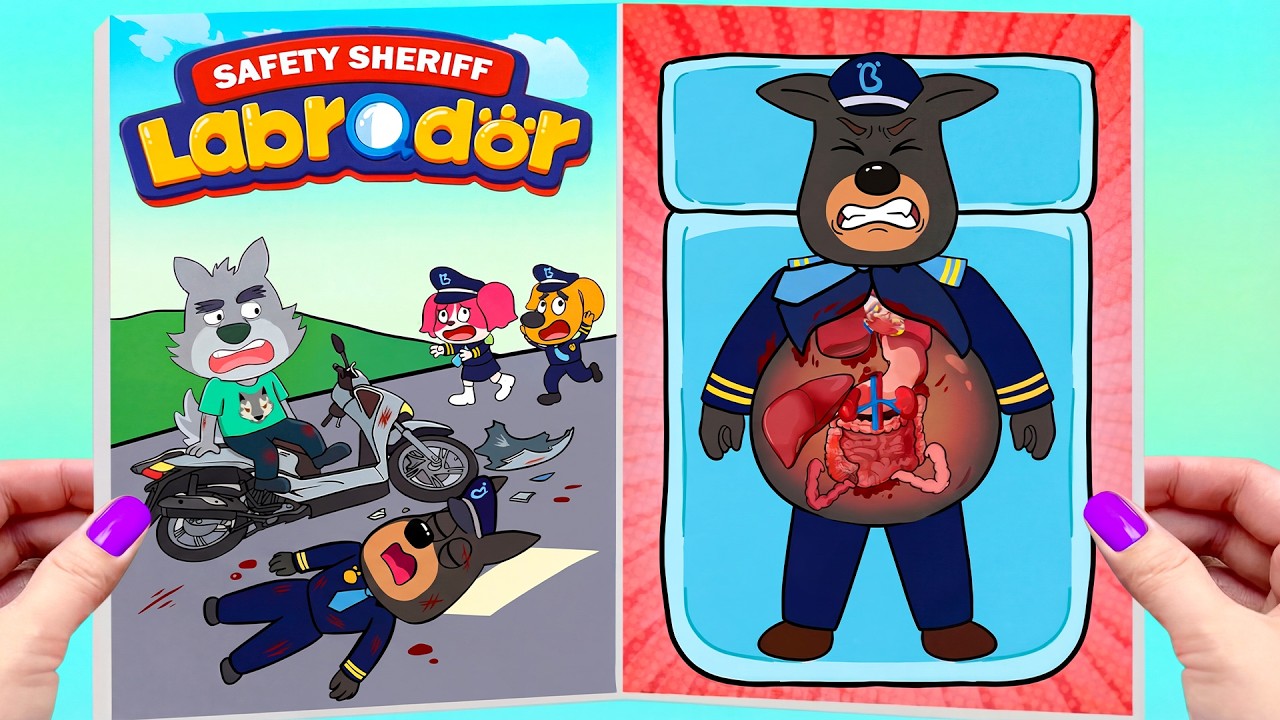 [ Paper DIY ] ❤️ Making Quiet Book | Oh no, Dobie was in traffic accident &hellip; Save Him NOW!