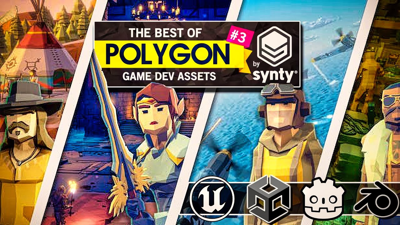 Synty Assets In Godot, Unity, Unreal and Blender!  -- Awesome POLYGON #3 Bundle Hands-On Review