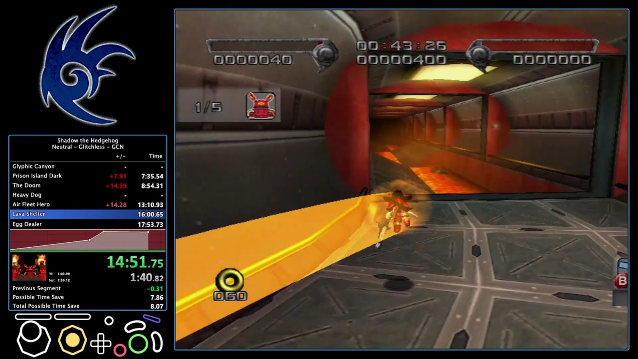Shadow the Hedgehog - Lava Shelter Dark No CCG - 1:52.58
