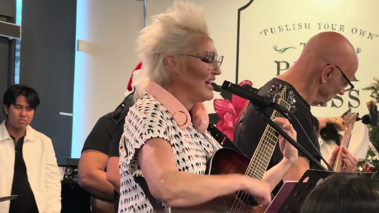 Outside the Lines performing part of my original song, “Over” at the Pizza Press in Aiea- 