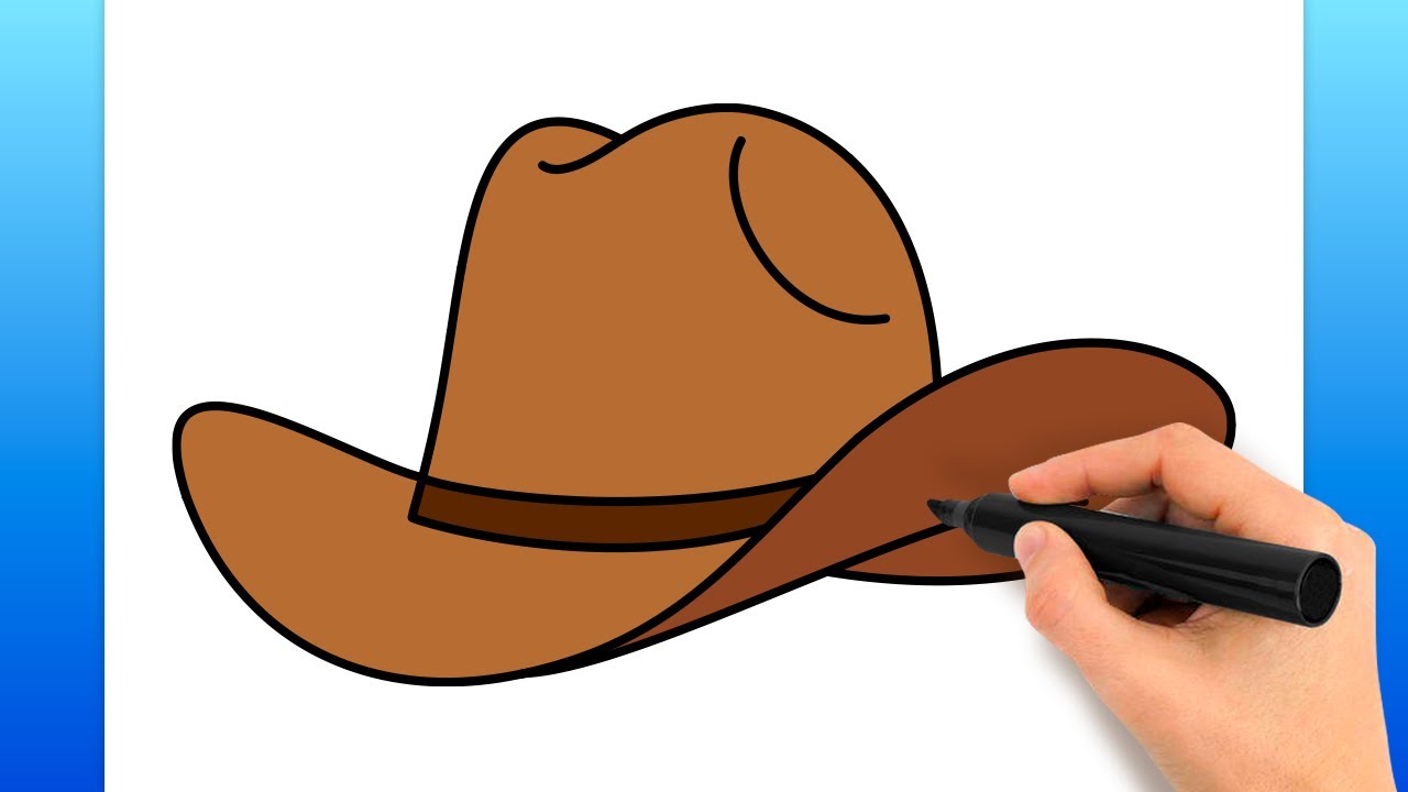 How To Draw A Cowboy Hat (Easy Drawing Tutorial)