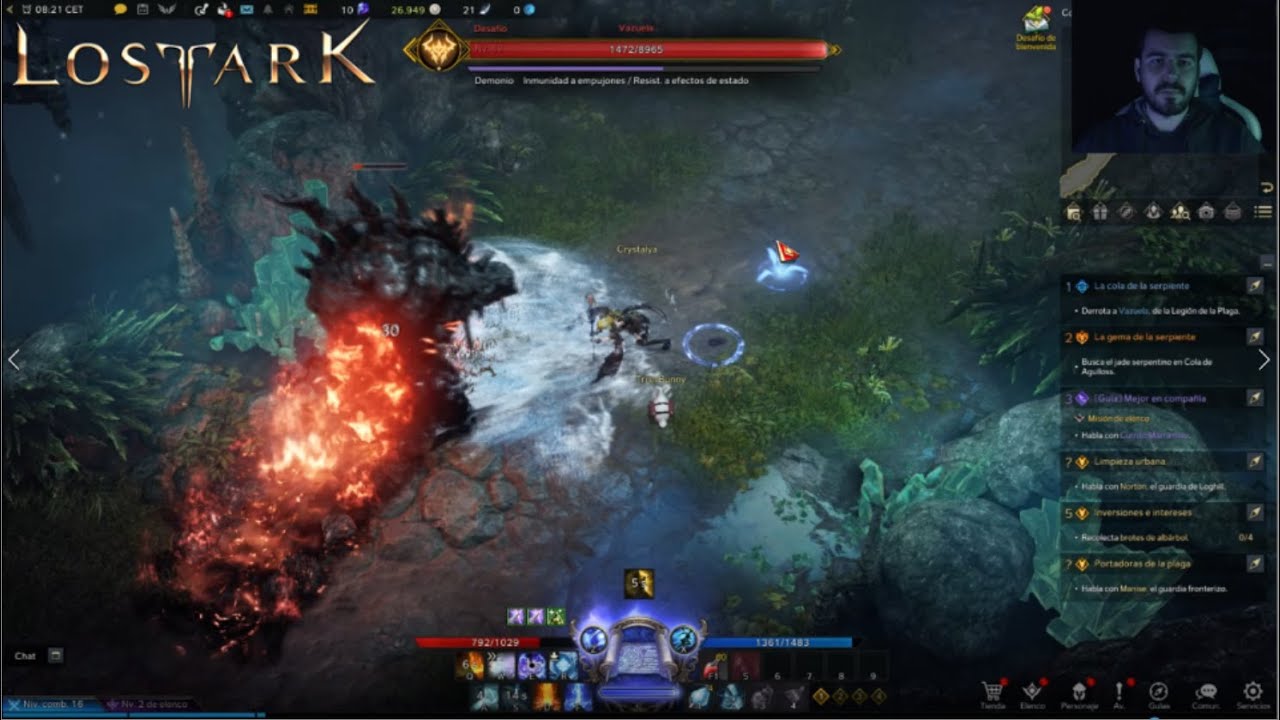 LOST ARK, EL BUEN VICIO NOCTURNO (clase Hechicera PvE / Mazmorra Difícil) - Gameplay en Español