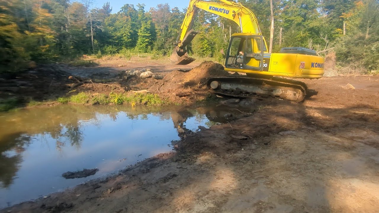 Draining the pond I inadvertently created | 100 Acre Homestead