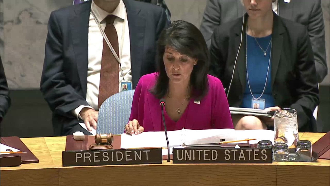 UN Ambassador Nkki Haley Speaks at Security Council Debate on Human Rights