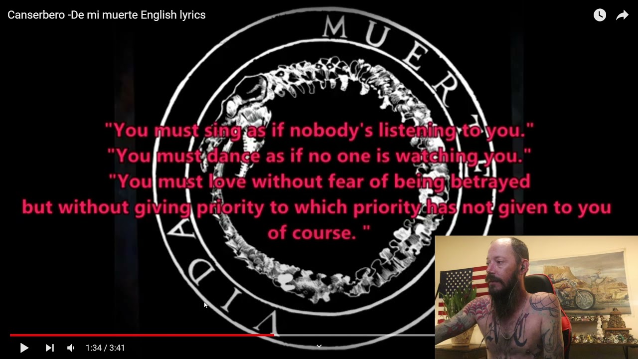 Canserbero -De mi muerte English lyrics-Reaction