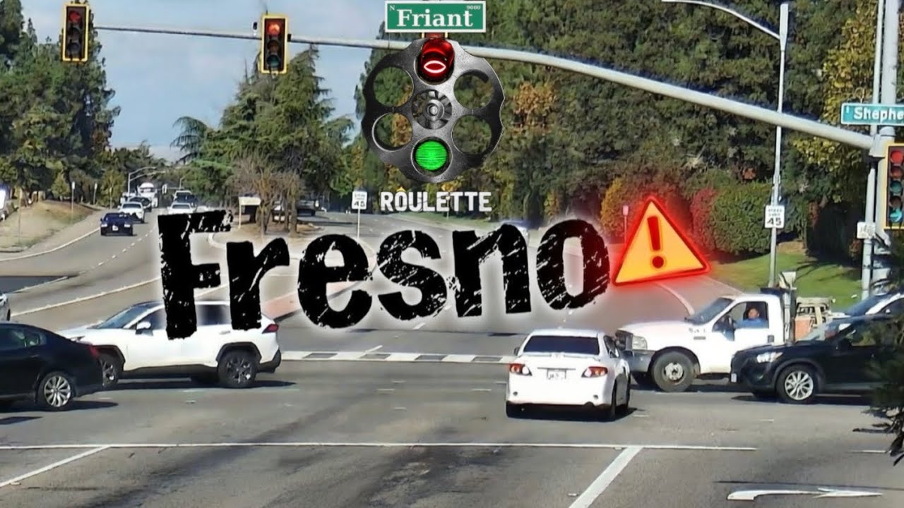 This Fresno Intersection Is Out of Control | Red Light Runners 