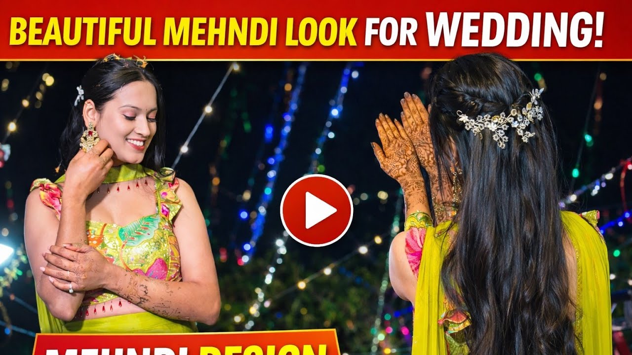 शुभ मेहंदी समारोह || Beautiful Mehndi Design ☺️♥️