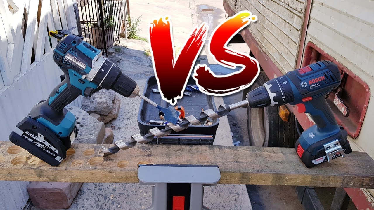 Bosch GSB 18V-LI VS Makita 18v DHP484 - DUELO ENTRE PARAFUSADEIRAS 18V