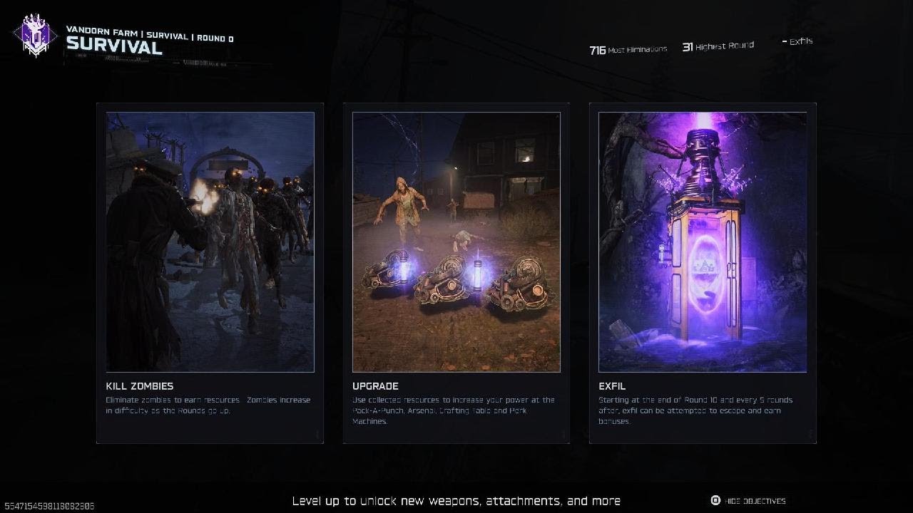 Call of Duty Black Ops 7 ZOMBIES SURVIVAL VANDORN FARM ROUND 16 EXFIL SOLO