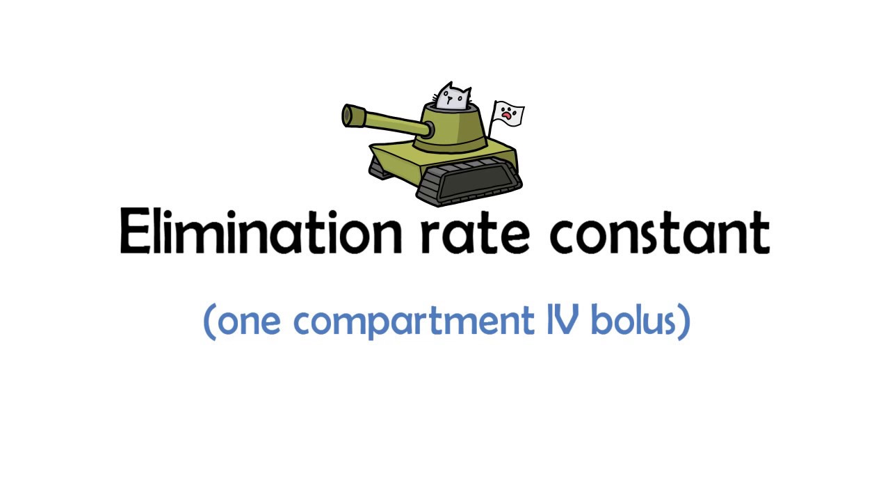 elimination rate constant (one compartment IV bolus)