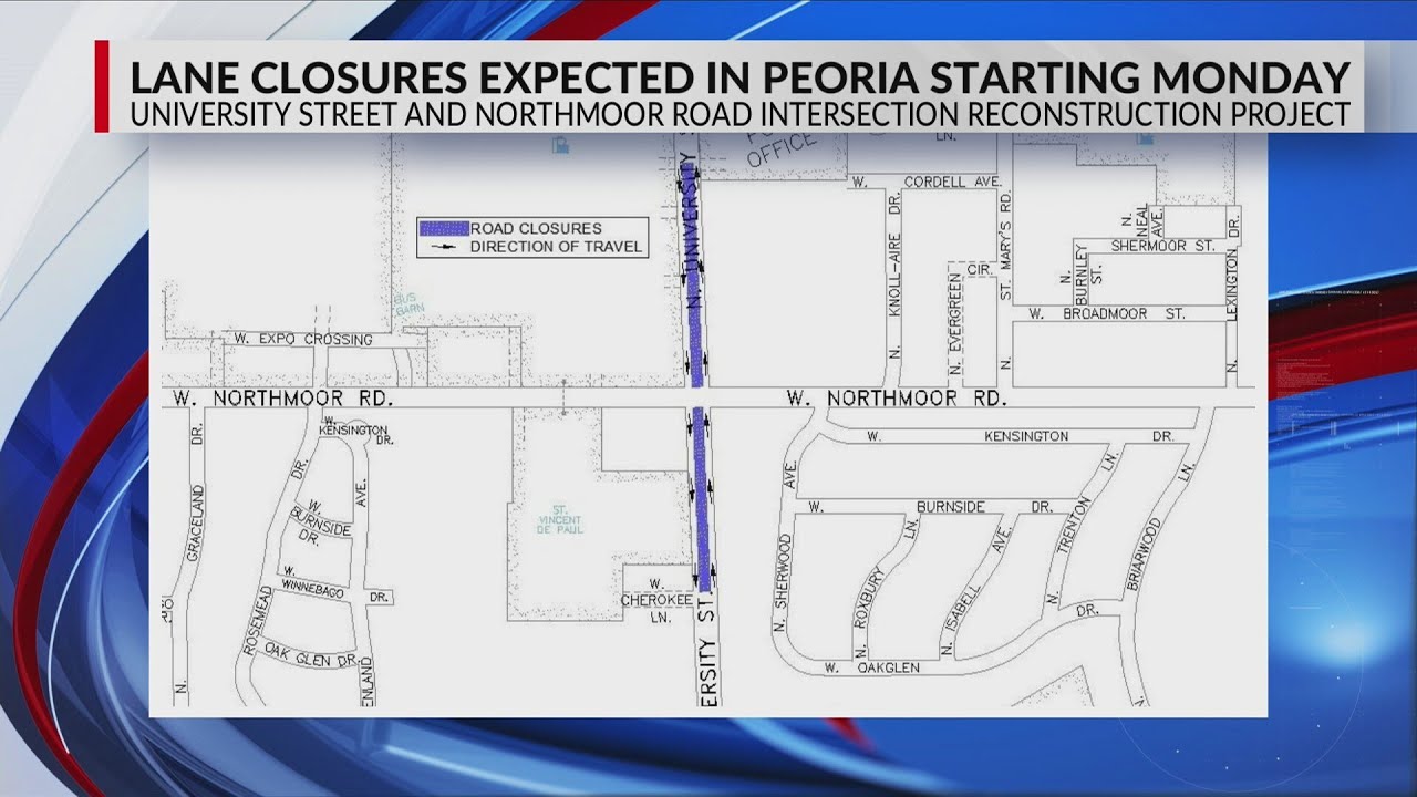 Expect delays: North University Street in Peoria closed
