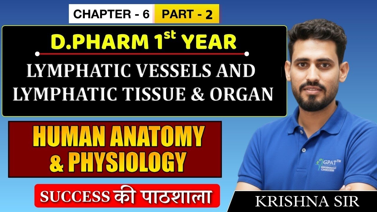 D.Pharm 1st Year | Human Anatomy & Physiology: Lymphatic Vessels & Lymphatic Tissue | C- 6 (P-2)