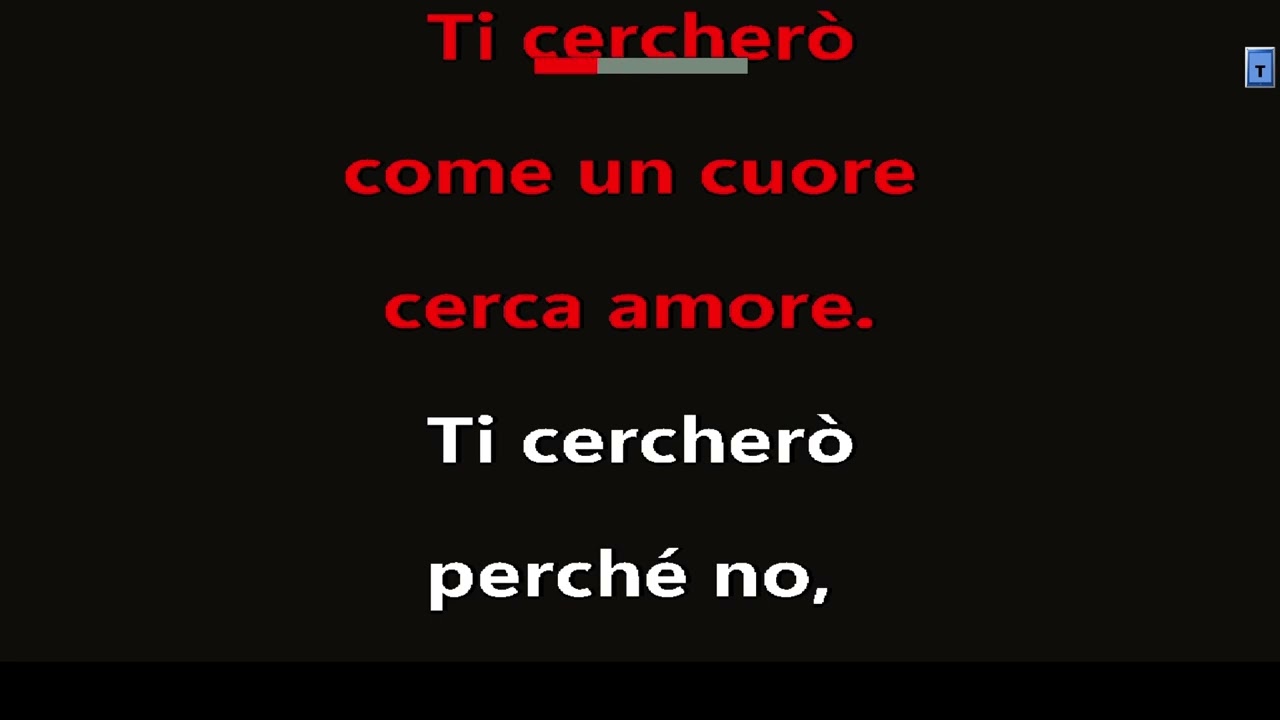Ti cercherò -  Daniele Tarantino KARAOKE