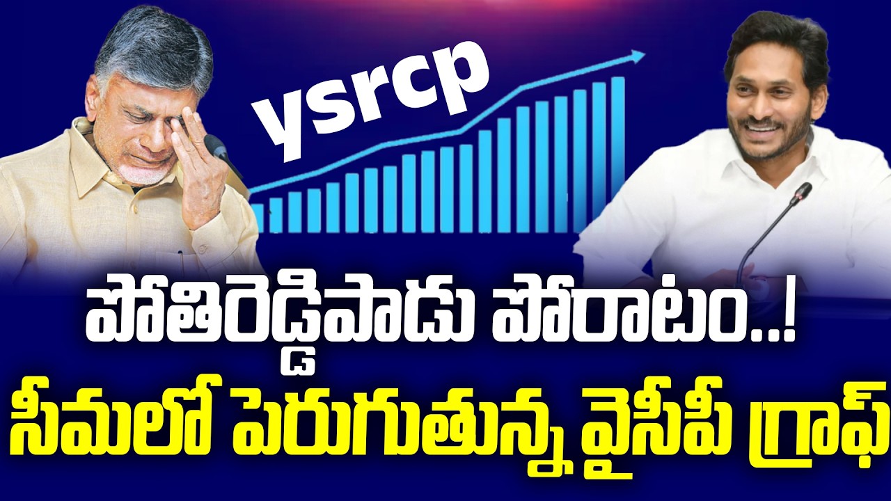 Good News:పోతిరెడ్డిపాడు పోరాటం..! సీమ‌లో పెరుగుతున్న వైసీపీ గ్రాఫ్ 📈🚀🎯🌟| Chandrababu | YSRCP Growth