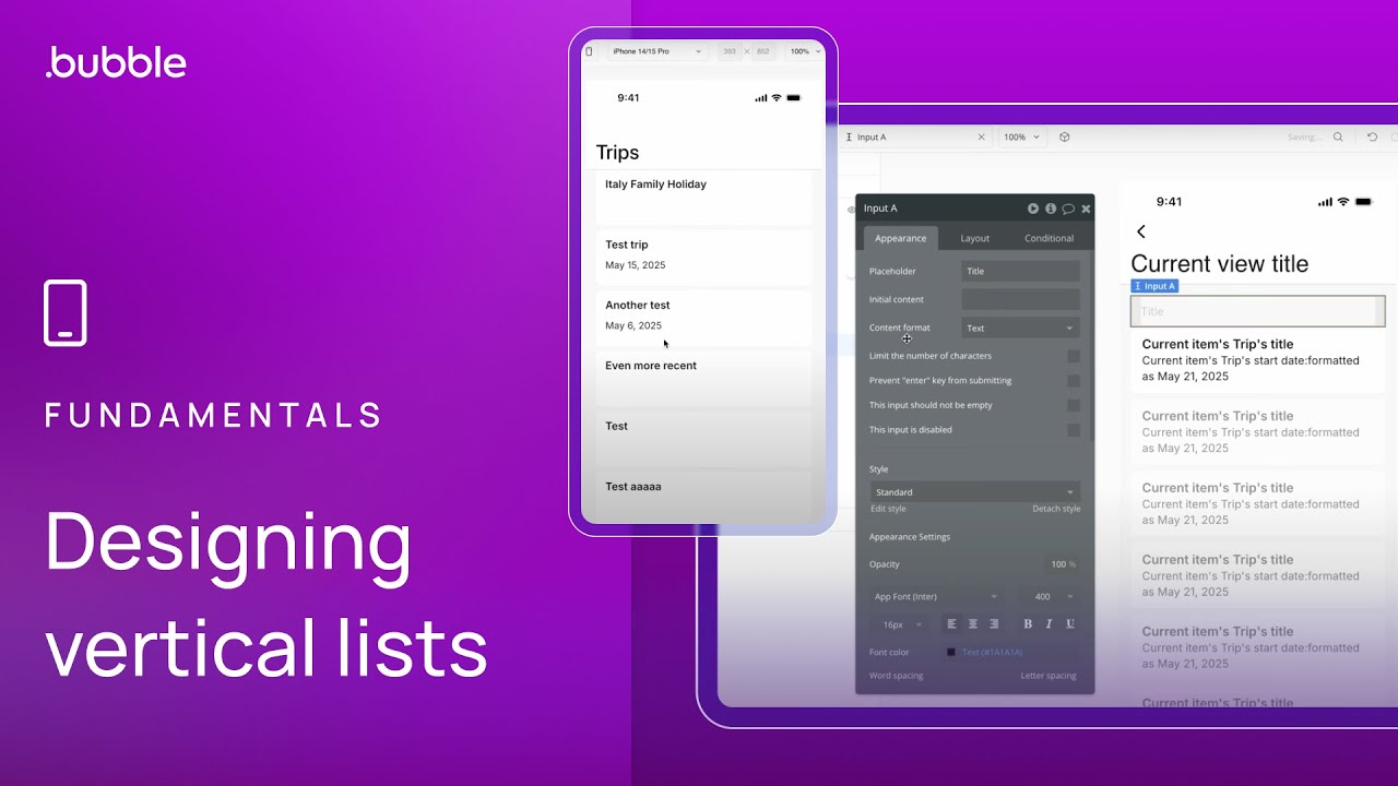 Vertical lists in native mobile (Lesson 1.8)