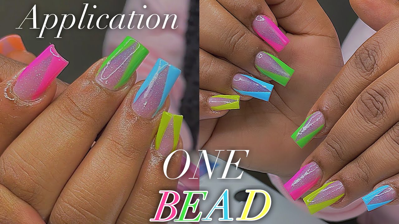 SHORT NAILS- Application using the ONE BEAD METHOD💅🏾🤩 RIGHT✅AND WRONG🚫WAY?