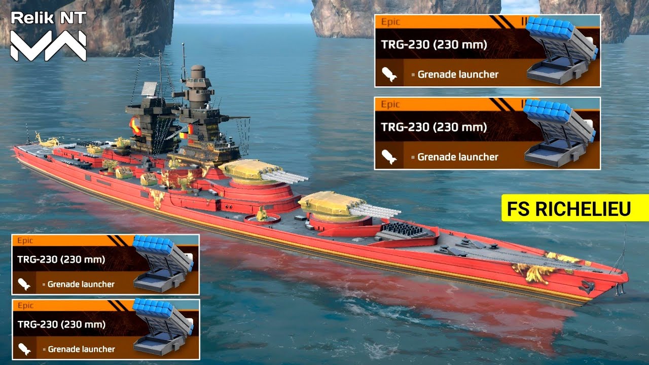 FS Richelieu With 4x TRG-230 | CONTRABAND HUNT Event Reward | Modern Warships
