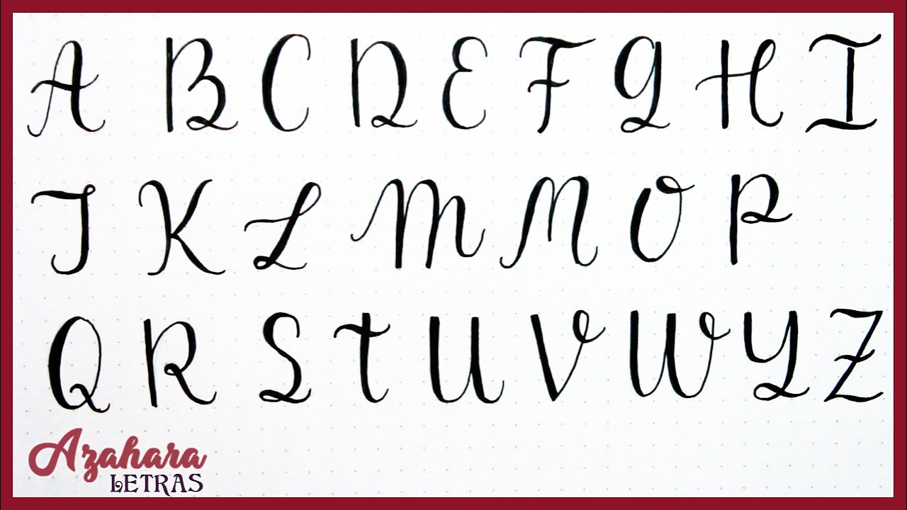 Falsa Caligrafía Alfabeto Mayúsculas Paso a Paso