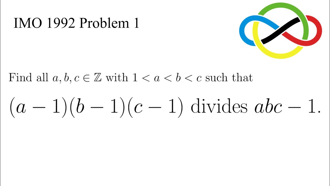 Solving an IMO Problem in 10 Minutes!! | International Mathematical Olympiad 1992 Problem 1