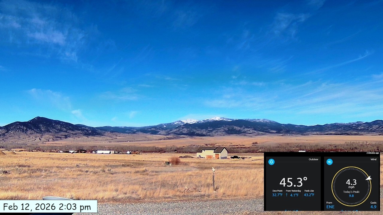 Weathercam timelapse February 12, 2026