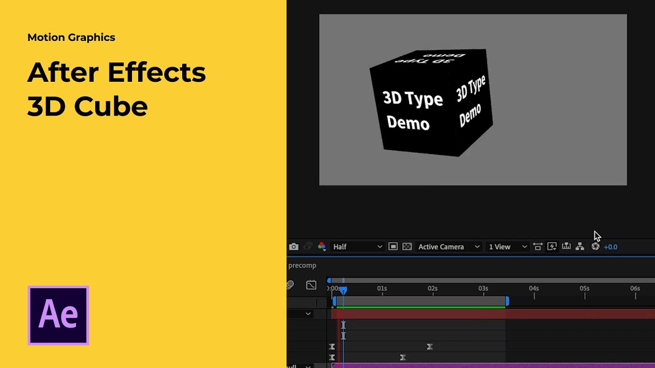 Motion Graphics Tutorial (After Effects 3D Cube)