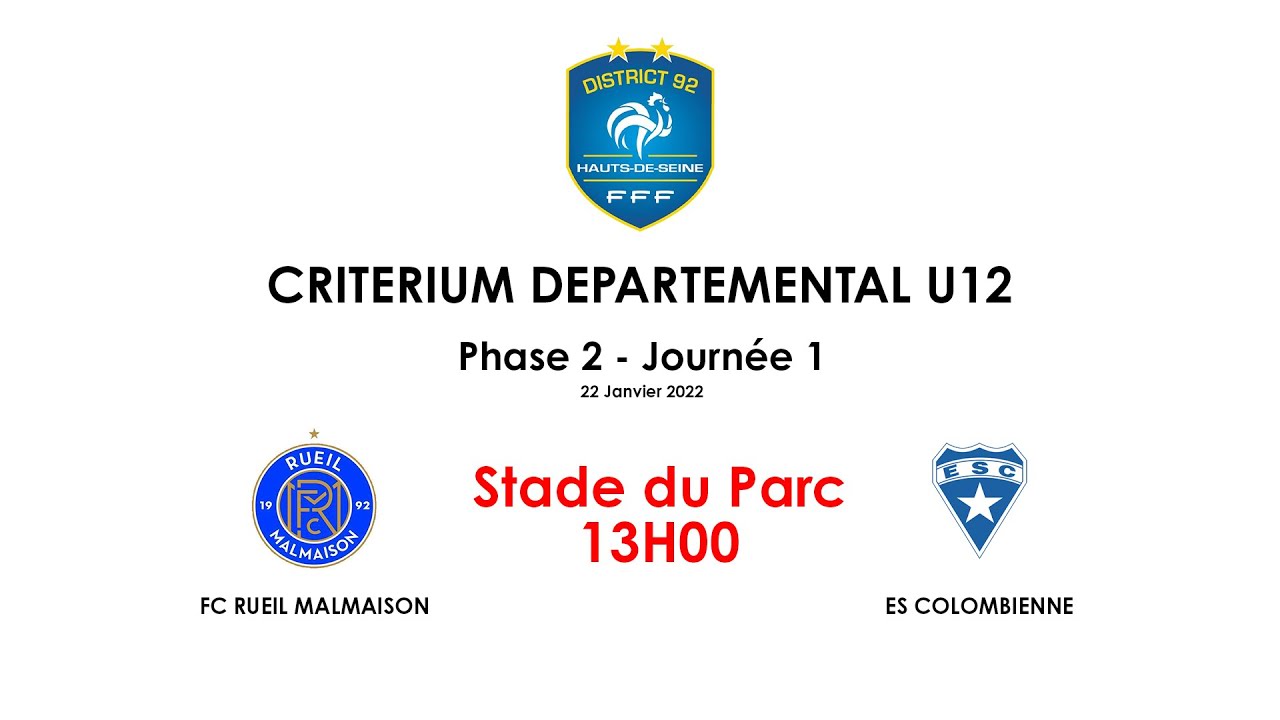 Teaser du prochain match des U12B contre ES Colombienne