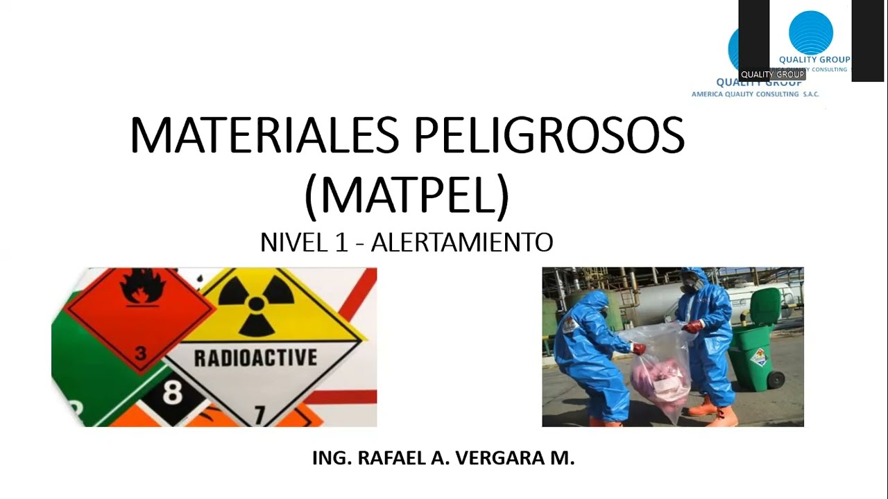 MATERIALES PELIGROSOS - NIVEL 1 - ALERTAMIENTO
