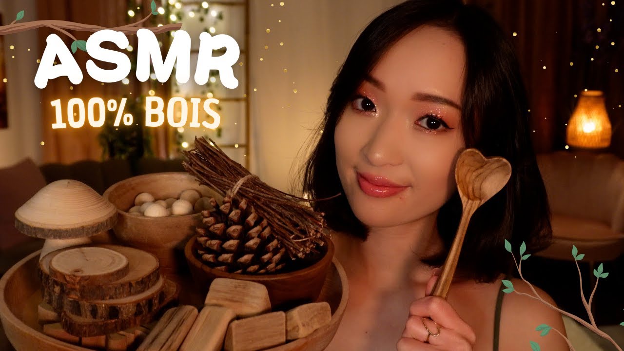 ASMR 100% BOIS 🪵 Triggers et soupes de bois flotté, billes de bois... 🌲