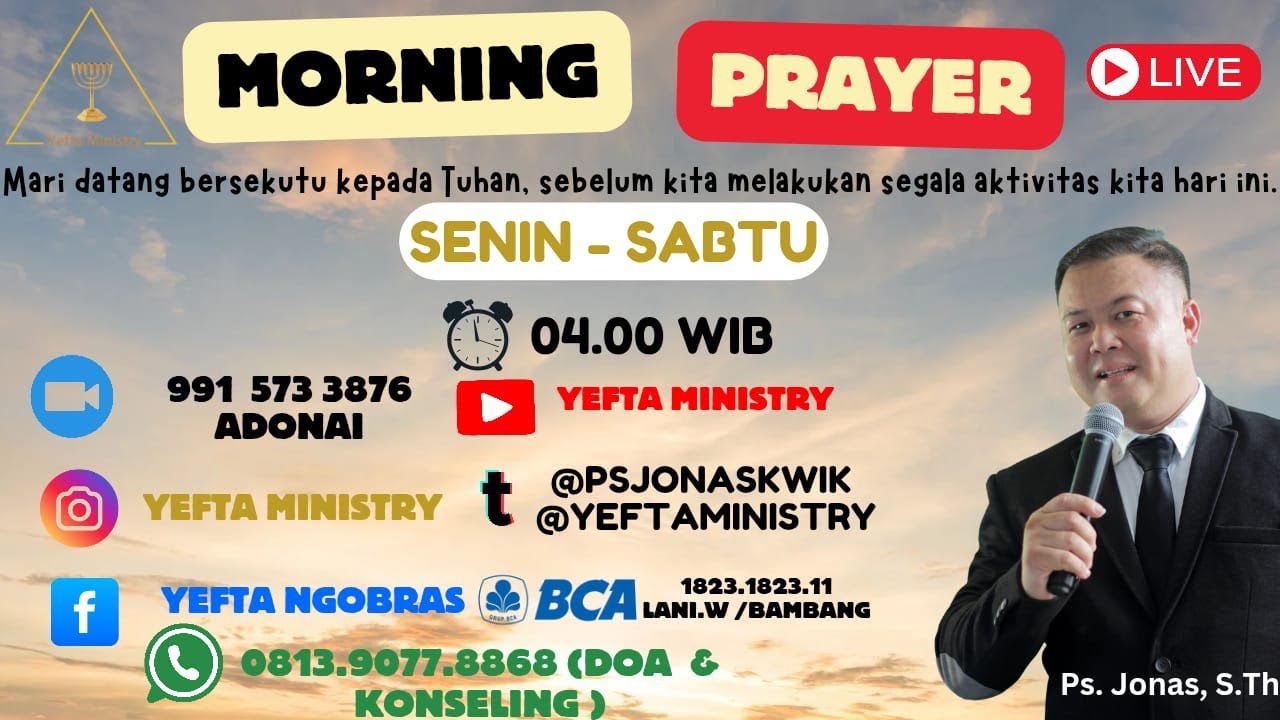 LIVE! MORNING PRAYER (DOA PAGI) / 04 FEBRUARI 2026 - Pk. 04.00 WIB #live #doapagi