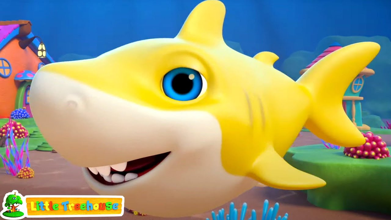 Baby Shark Song, Shark Cartoon + More Preschool Rhymes for Kids