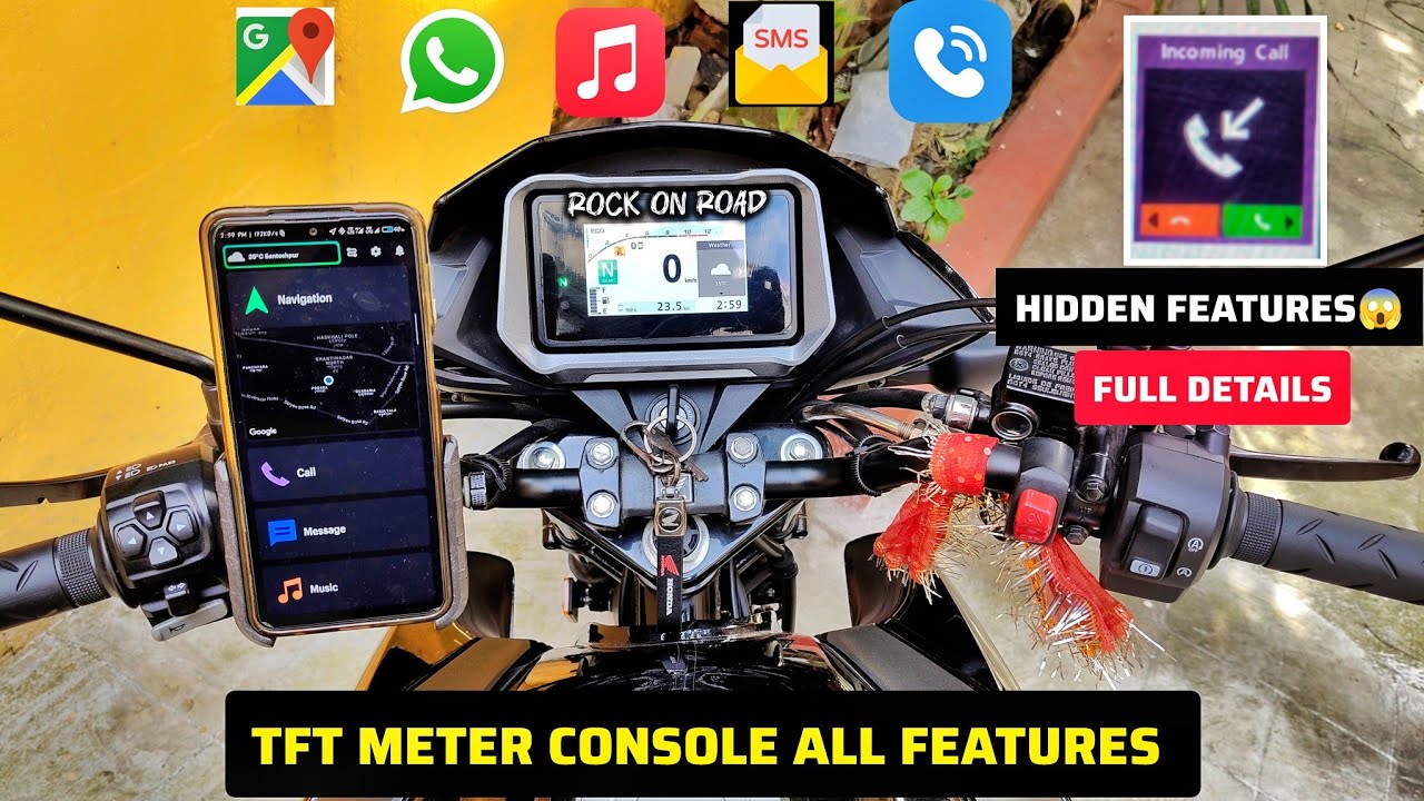 Honda Sp 125 TFT Meter Console All Features Detail Explain - Maps, Call, Sms & Music || Rock On Road