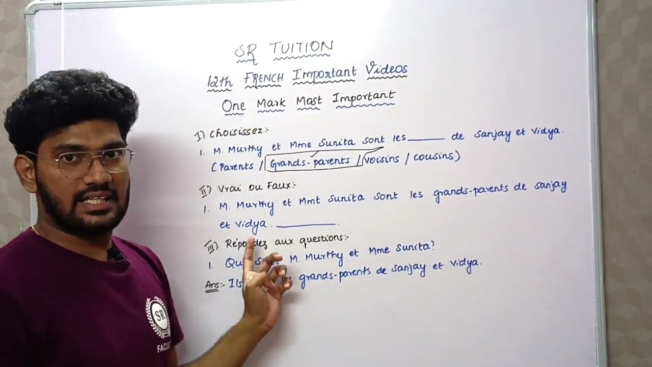 French Most Important ONE MARK QUESTION|12thStd|State Board|Public Exam Exam|2026|Tamilnadu|Grammar 