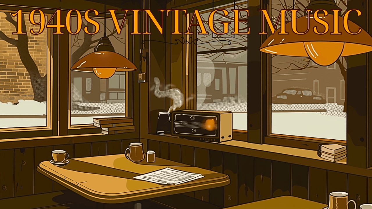 I Didn’t Notice the Time for 3 Hours ☕ Cozy Café & 1940s Oldies Ambience...