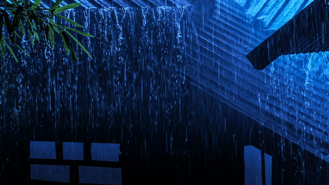 All You Need To Sleep Instantly -Heavy Rain and Impetuous Thunder Sounds on Creaky Tin Roof at Night