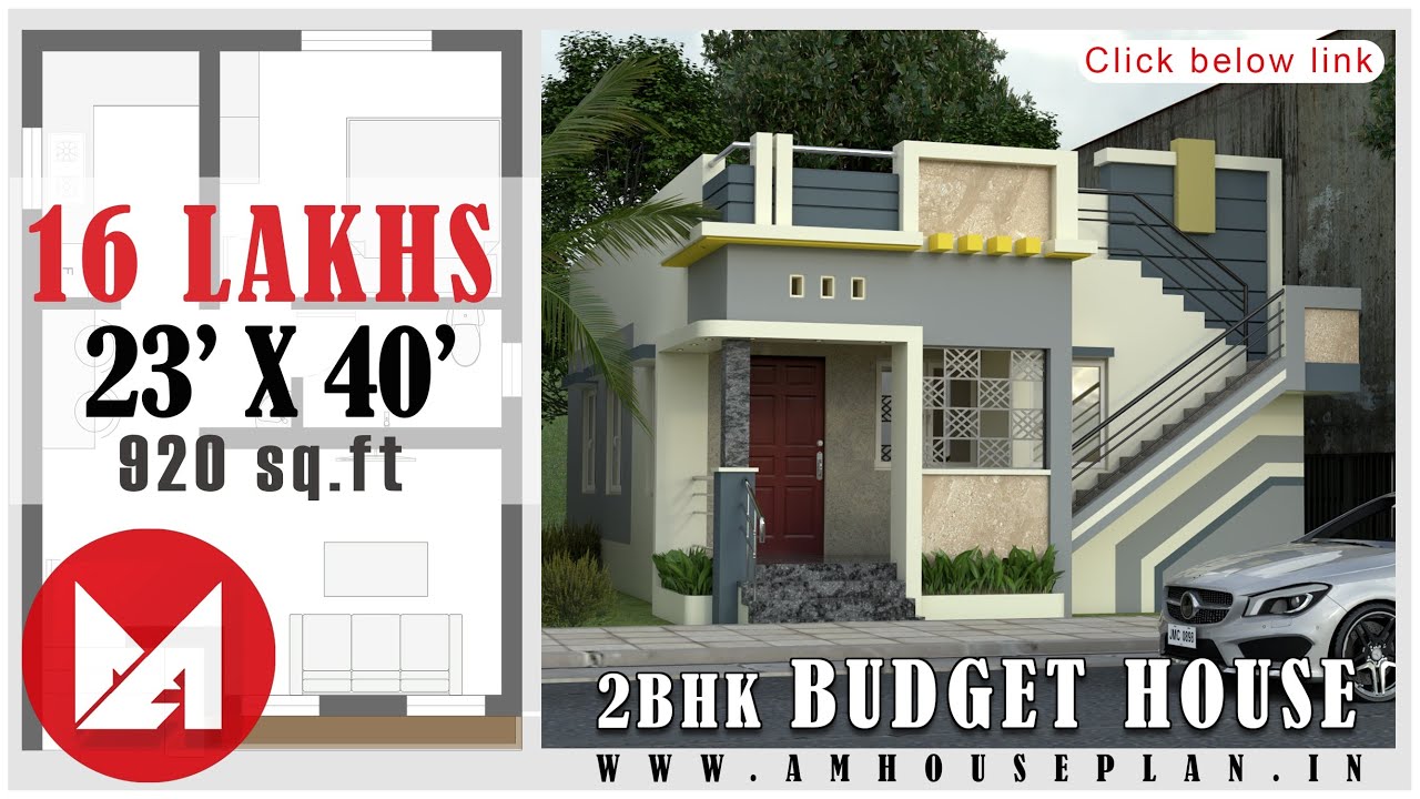 23 x 40 under 1000 sq ft Perfect indian house design with full walkthrough