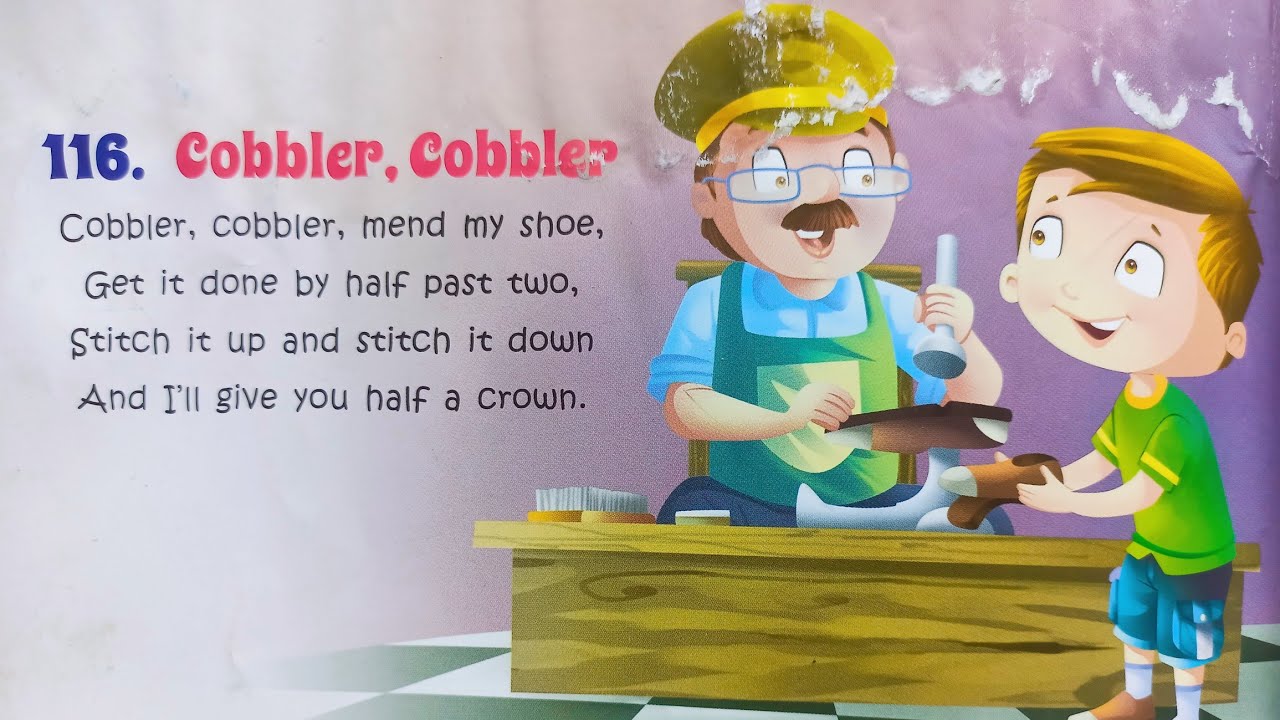 Cobbler, Cobbler | Nursery Rhymes| Songs & Poems | JrKg | SrKg | Lkg |कॉमन राइम्स बच्चों के लिए
