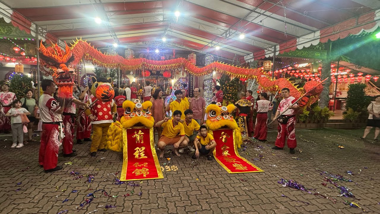 新加坡藝威體育會 Singapore Yiwei  War Drum , Dragon & Lion Dance Cai Qing Performance at 廣明堂 3 March 2026