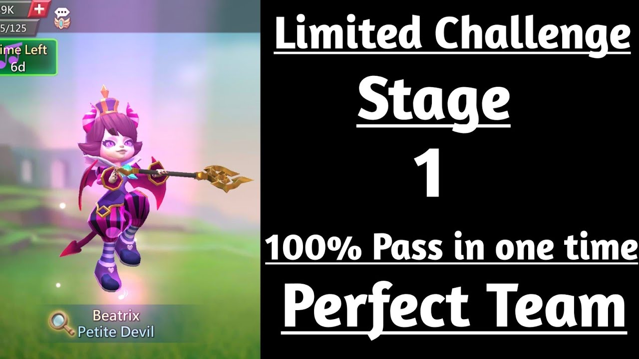 Lords mobile Limited Challenge Trick vs trick Stage 1|Petite devil Limited Challenge Stage 1 auto
